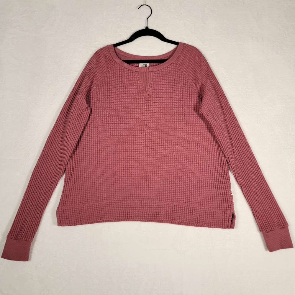 The North Face Chabot Waffle / Thermal Long-sleeve Top - Pink / Old Rose / Cozy